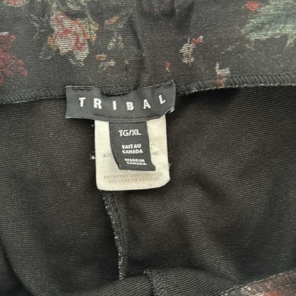Black floral 1xl pants from Tribal - Picture 4 of 4